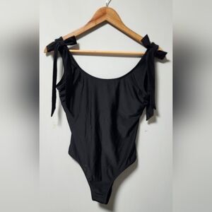 Aerie Black Bow One-Piece Swimsuit S